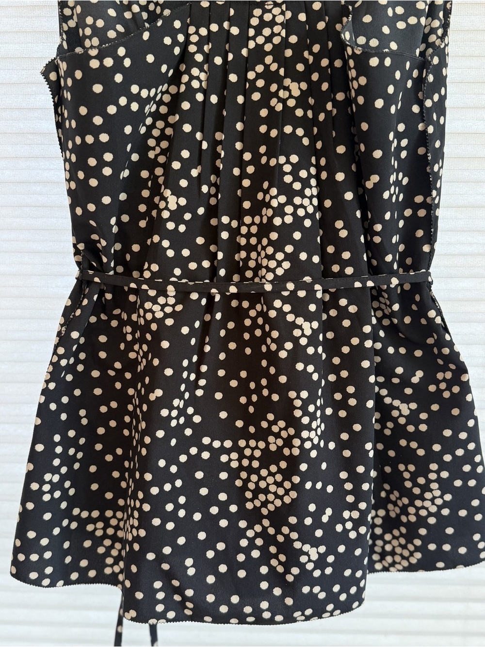 AX Armani Exchange Polka Dot Wrap Tank Blouse Small - Picture 7 of 9